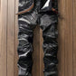 Men's Fashion Tie-Dye Elastic Washed Denim Jeans