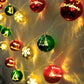 1pc 78.7in Christmas Tree Decoration Ball String Lights, Holiday Atmosphere Decor For Home, Staircase, Fireplace, Indoor