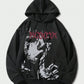 ROMWE Grunge Punk Men's Vintage Portrait Printed Hoodie