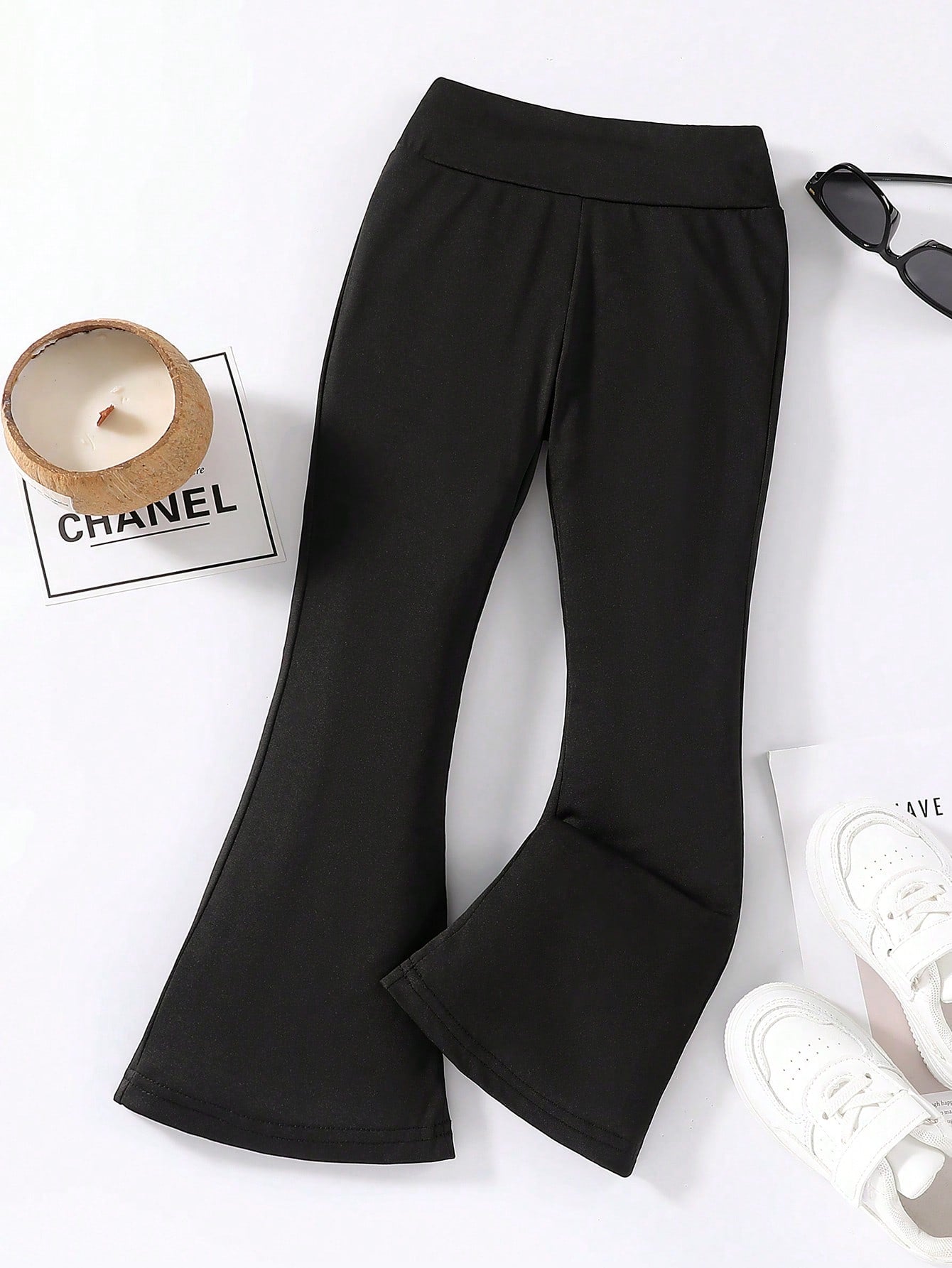 European And American Girls' New Casual Sports Versatile Bell Bottom Pants Three Piece Combination