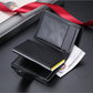 1pc New Men's Plain Texture Snap Button Wallet, Multi-Functional Aluminum Box, Auto Pop-Up Card Holder, Large Card Slots