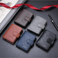 1pc New Men's Plain Texture Snap Button Wallet, Multi-Functional Aluminum Box, Auto Pop-Up Card Holder, Large Card Slots