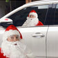 1pc Waterproof Realistic Santa Claus Stickers Christmas Car Window Glass Decal Decoration Ride With Santa Funny Christmas Window Clings,Christmas