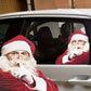 1pc Waterproof Realistic Santa Claus Stickers Christmas Car Window Glass Decal Decoration Ride With Santa Funny Christmas Window Clings,Christmas