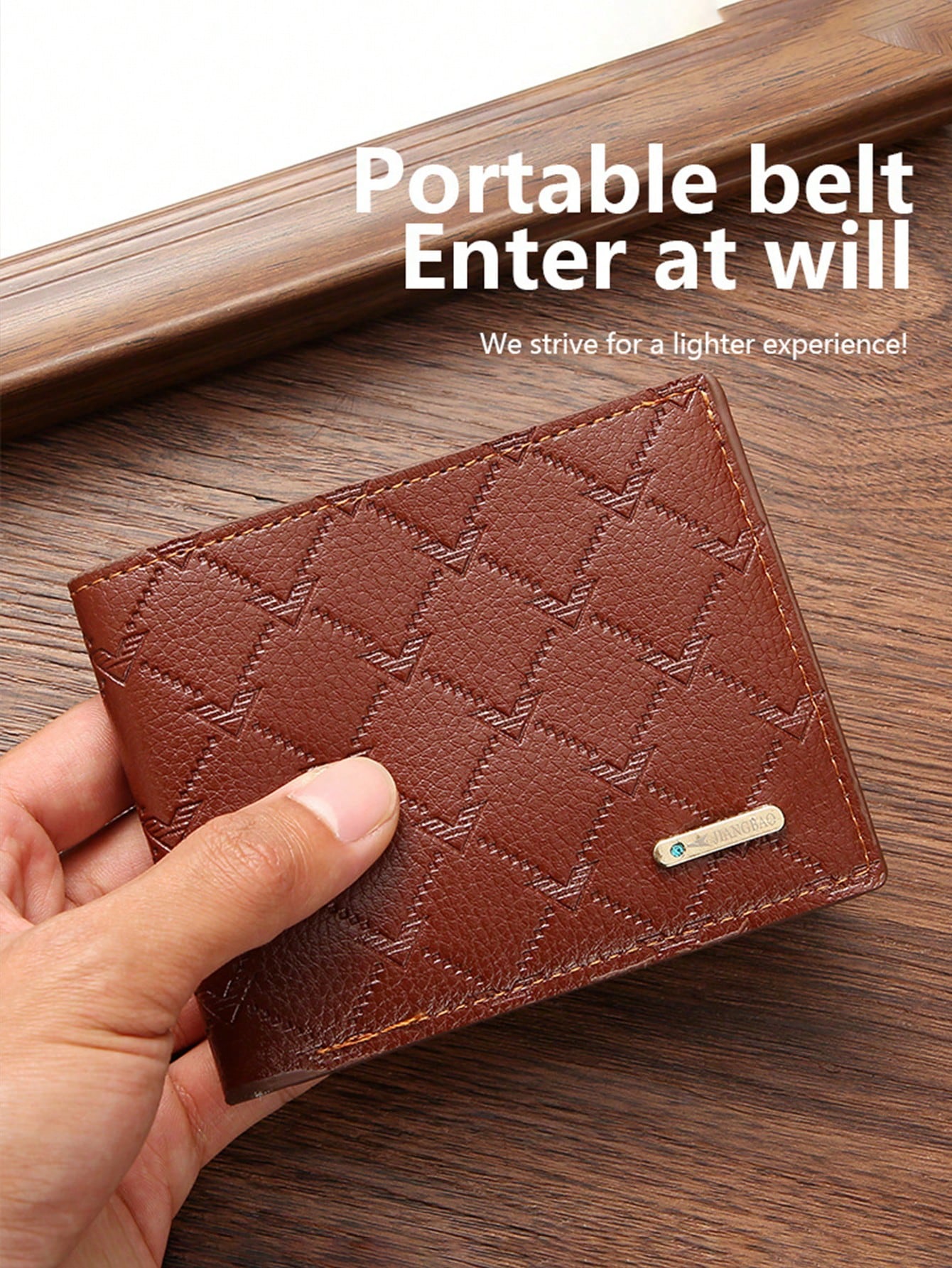 1pc Men's PU Leather Wallet, Large Capacity And Multiple Card Slots, Can Store Large Bills, Simple Coin Pocket, Credit Card, Bank Card, ID Card Photo Slot, Business Casual Style, An Ideal Gift For Men's Birthday Or Partner