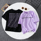 2pcs/Set Girls Solid Color Letter Pattern Round Neck Loose Casual T-Shirt