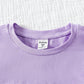 2pcs/Set Girls Solid Color Letter Pattern Round Neck Loose Casual T-Shirt