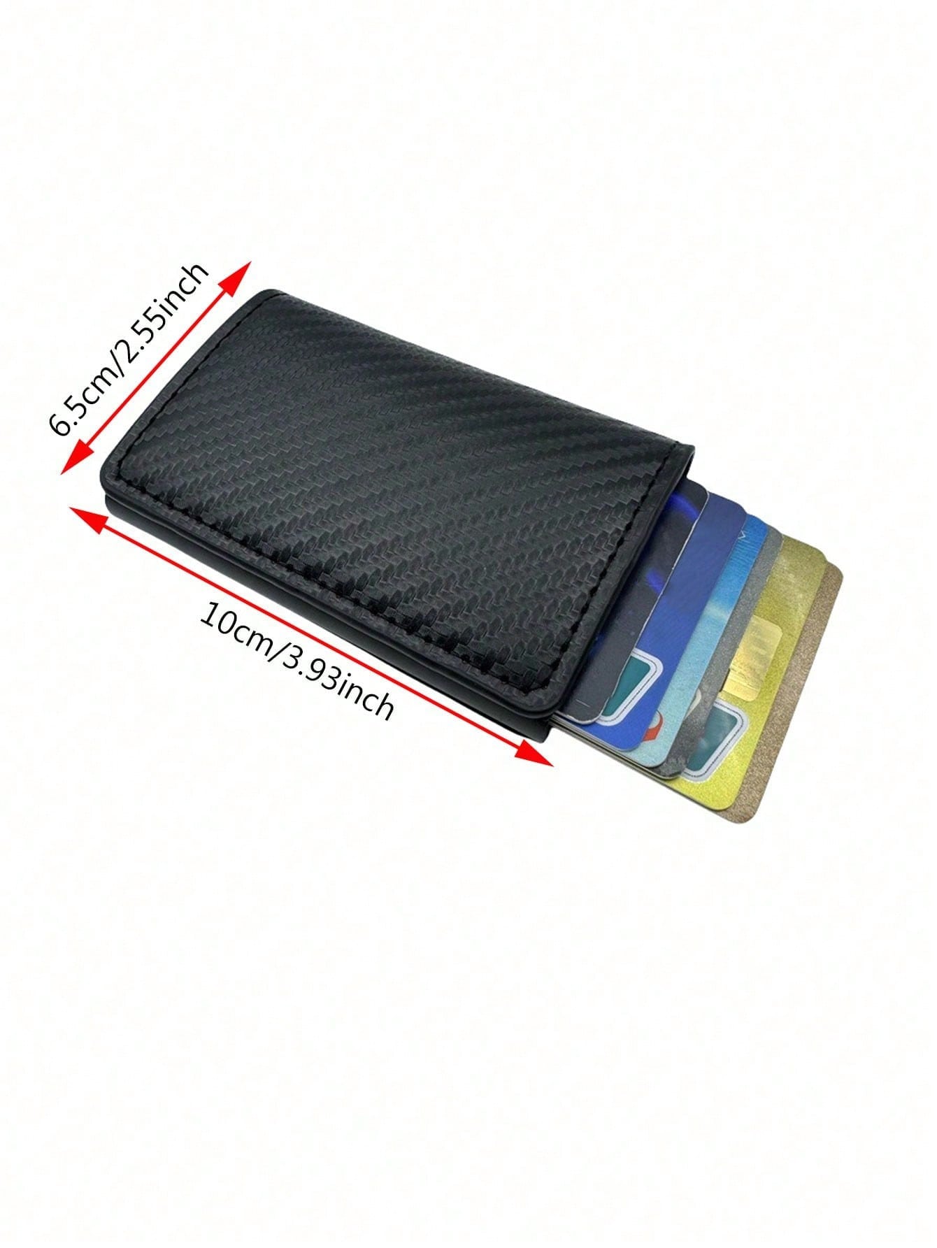 Men's Metal Auto Pop-Up RFID Blocking Credit Card Holder Wallet Multifunctional Card Case