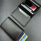 Men's Metal Auto Pop-Up RFID Blocking Credit Card Holder Wallet Multifunctional Card Case