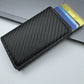 Men's Metal Auto Pop-Up RFID Blocking Credit Card Holder Wallet Multifunctional Card Case