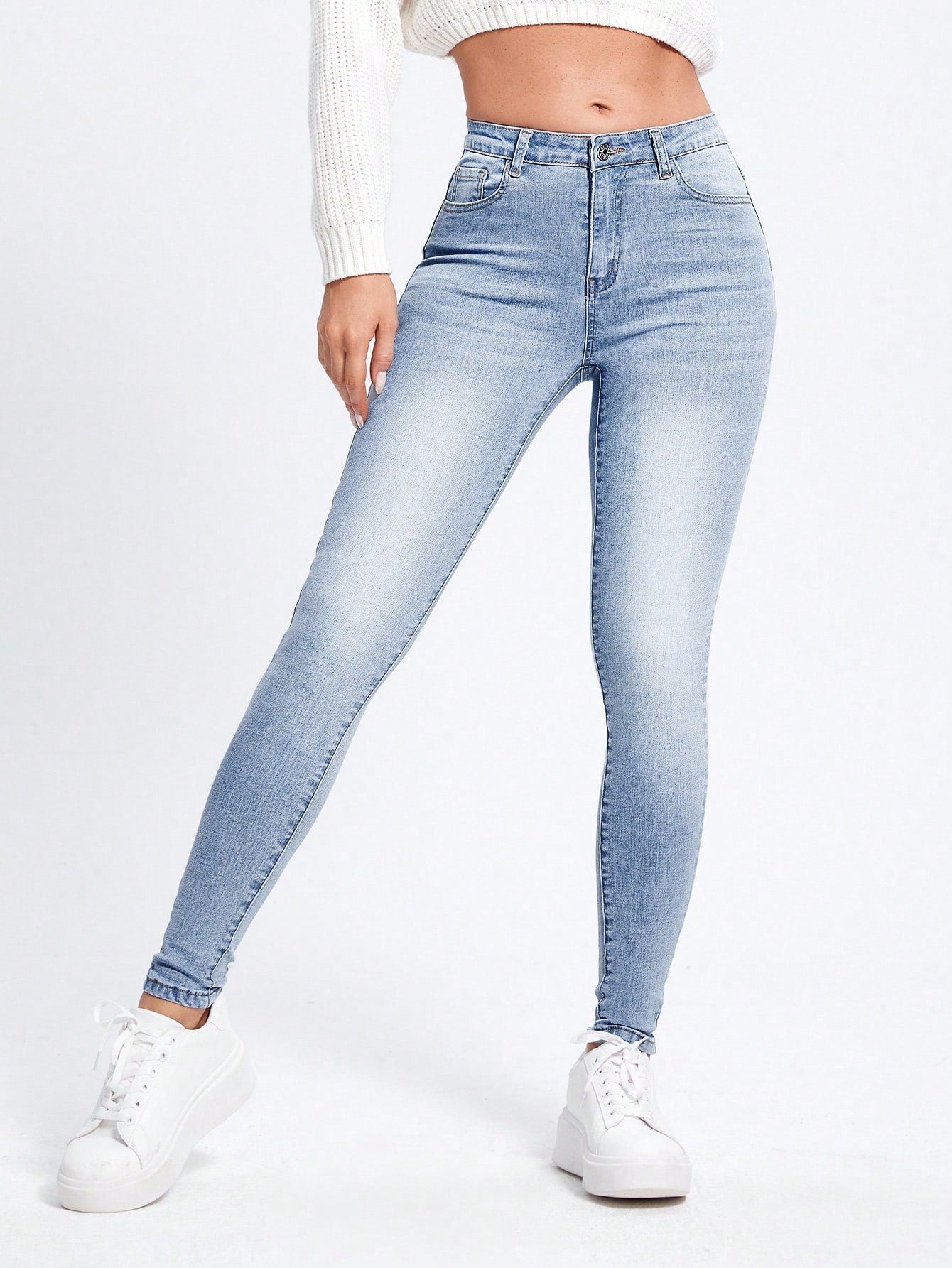 Essnce Slant Pocket Skinny Jeans