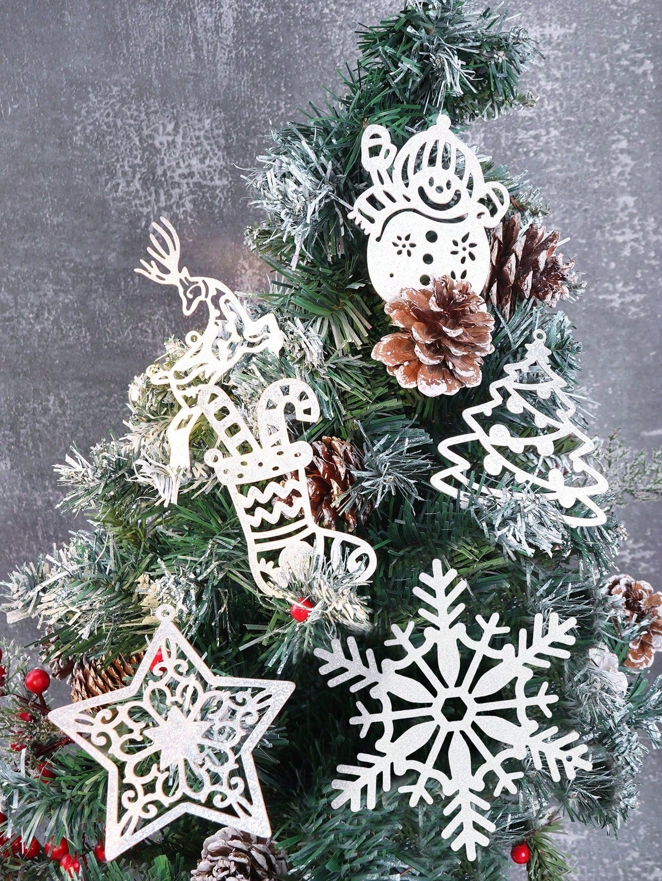 20pcs/Set Christmas Tree Decoration Hanging Ornaments, Party And Home Decor Supplies,Christmas