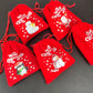 6pcs-Christmas Drawstring Gift Bags - Holiday Cartoon Pattern Gift Bags For Holiday Celebrations, Party Favors, Weddings, Birthdays, Anniversaries - Multipurpose Holiday Gift Bags For Christmas, Halloween, Thanksgiving (Random Delivery), Christmas