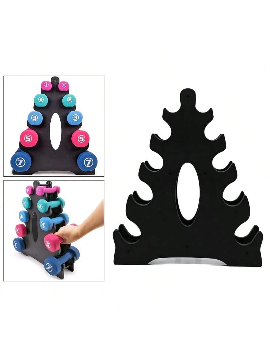 1pc Professional Black Dumbbell Storage Rack: Space Saving, Convenient Adult Fitness Storage, No Battery Required. Suitable For Small Dumbbell Home Exercise, Yoga.