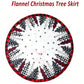 1pc 90cm/120cm Polyester Christmas Tree Skirt, Merry Christmas Decor For Home Snowflake Xmas Tree Carpet Navidad Noel 2024 Happy New Year 2025,Christmas