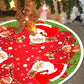 1pc 30/90CM Christmas Tree Skirt, 36/47Inch Santa And Rudolf Elk Print Plush Tree Skirts For Christmas Decorations Home Decor Holiday Party Ornaments, Christmas Tree Decor, Christmas Xmas Festivals Party Decor,Christmas