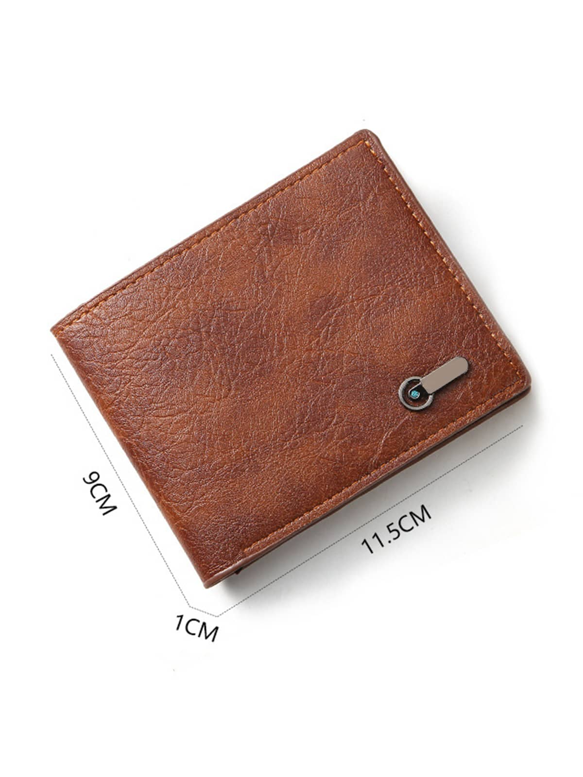 Men's Casual Short Leather Wallet, Business Slim Zipper Purse With Multiple Card Slots