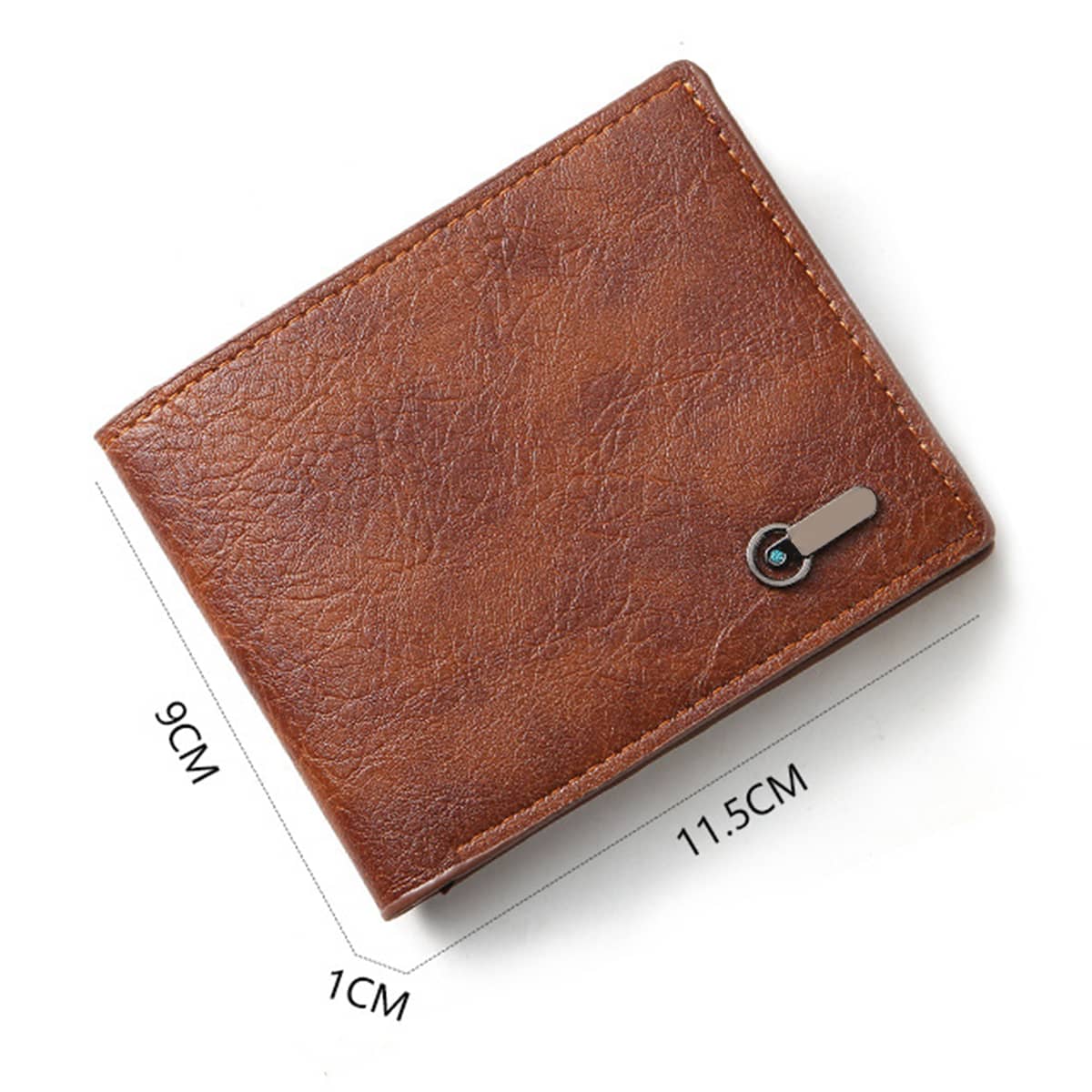 Men's Casual Short Leather Wallet, Business Slim Zipper Purse With Multiple Card Slots