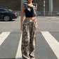 EZwear Printed Woven Wide Leg Pants For Women