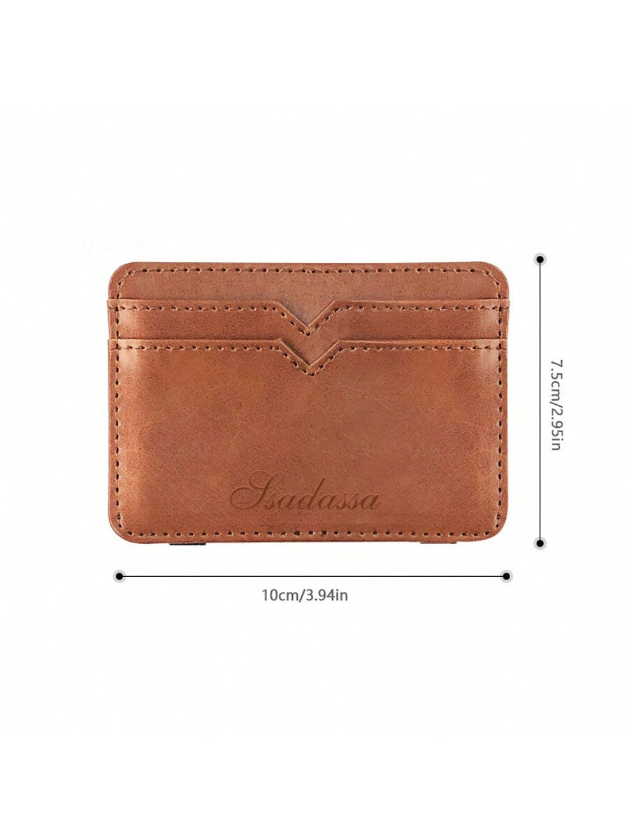 Men's Multifunctional PU Leather Wallet Card Holder Coin Purse - Back To School Essentials Card Case Gifts For Women