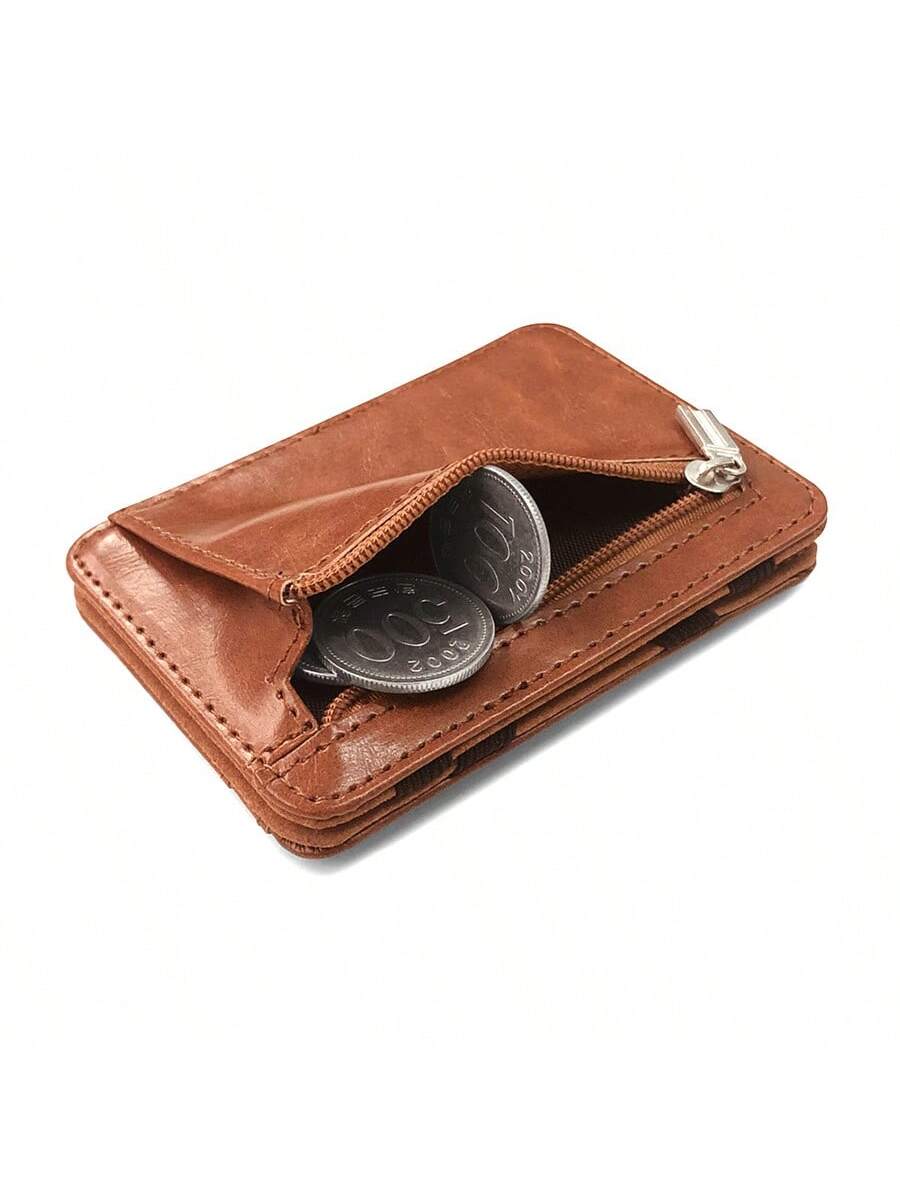 Men's Multifunctional PU Leather Wallet Card Holder Coin Purse - Back To School Essentials Card Case Gifts For Women