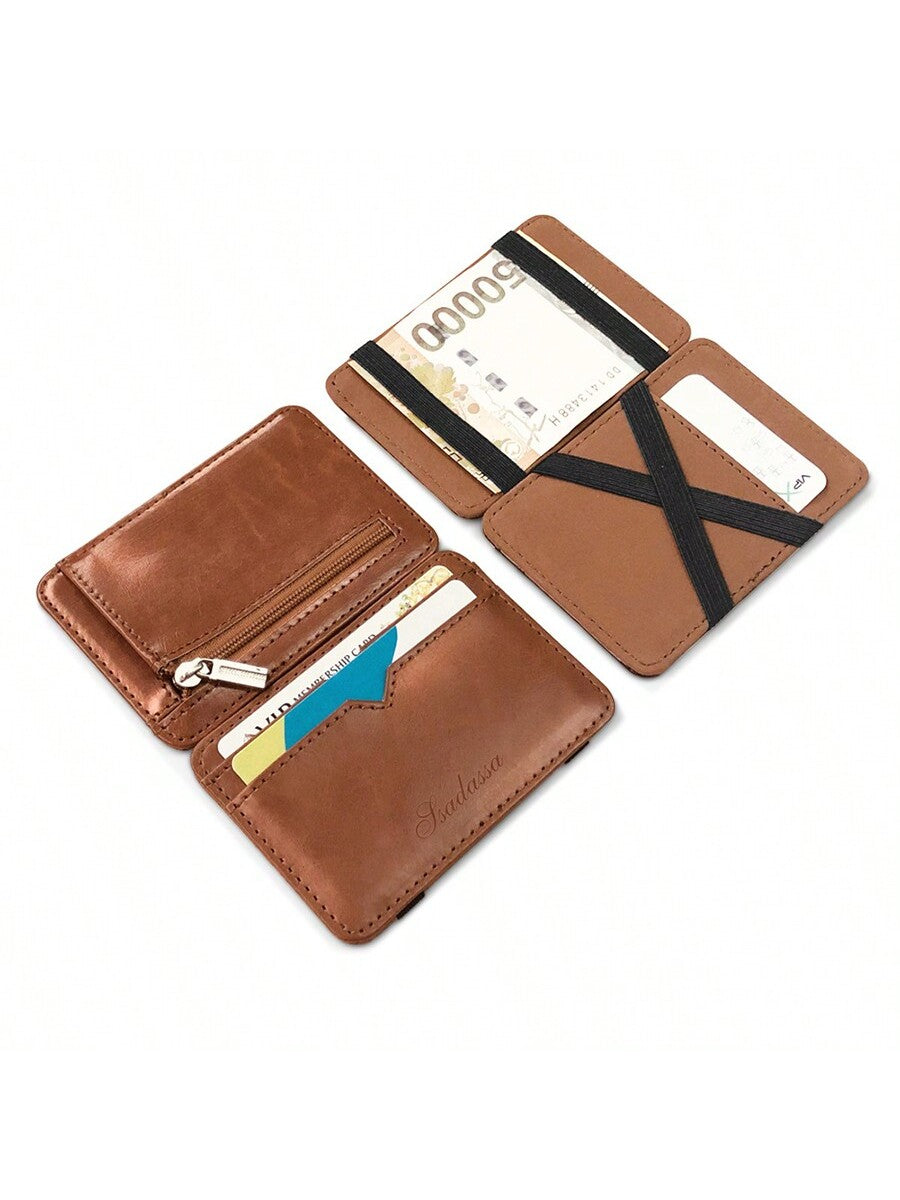 Men's Multifunctional PU Leather Wallet Card Holder Coin Purse - Back To School Essentials Card Case Gifts For Women