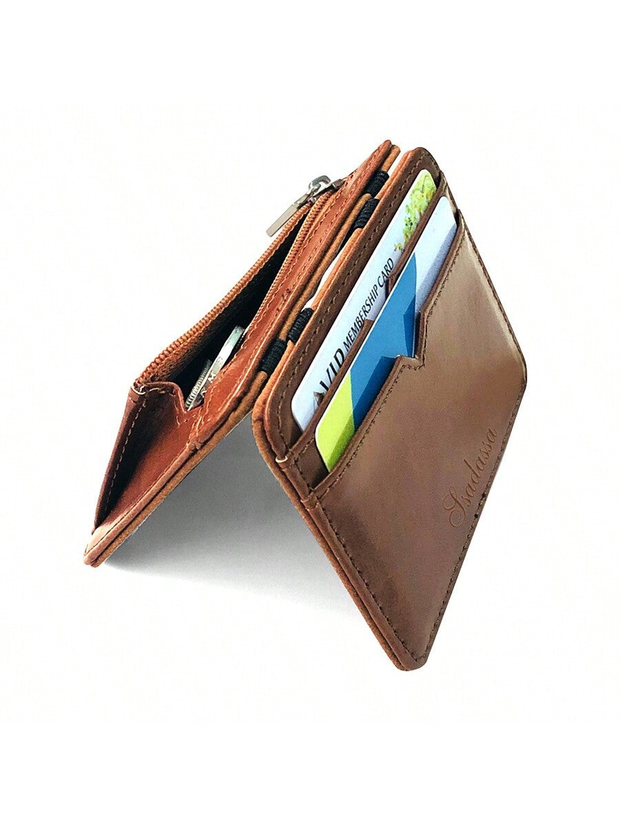 Men's Multifunctional PU Leather Wallet Card Holder Coin Purse - Back To School Essentials Card Case Gifts For Women