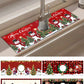 Christmas Faucet Absorbent Pads For Kitchens And Bathrooms, Santa Claus Snowman Gingerbread Man Xmas Tree Pattern Kitchen Diatomaceous Earth Mat, Christmas Decor Home Decor 2024 Happy New Year 2025,Christmas