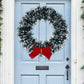 4pcs-Christmas Front Door With Red Bow 30cm Winter Decoration Wall Decor Hanging Wreath Kitchen Decor Artificial Home Decor Holiday Interior Window,Christmas