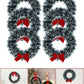 4pcs-Christmas Front Door With Red Bow 30cm Winter Decoration Wall Decor Hanging Wreath Kitchen Decor Artificial Home Decor Holiday Interior Window,Christmas