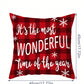 1Pc Christmas Pillowcase,Snowflake Letter Red Plaid Pattern Pillow Covers,Throw Pillow Covers,(Without Pillow Core)Home Decor,Christmas Decorations, Noel Party Supplies, Xmas Decor,Navidad Decor,Christmas Favor,Christmas