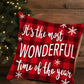 1Pc Christmas Pillowcase,Snowflake Letter Red Plaid Pattern Pillow Covers,Throw Pillow Covers,(Without Pillow Core)Home Decor,Christmas Decorations, Noel Party Supplies, Xmas Decor,Navidad Decor,Christmas Favor,Christmas