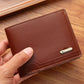 1pc Men's PU Leather Wallet, Large Capacity And Multiple Card Slots, Can Store Large Bills, Simple Coin Pocket, Credit Card, Bank Card, ID Card Photo Slot, Business Casual Style, An Ideal Gift For Men's Birthday Or Partner