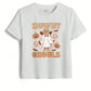 Lemon Design Oversized Girls' Simple White Halloween Cartoon Printed Casual T-Shirt