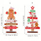 2pcs-Christmas Decoration Set,Christmas Wooden Ornaments,Festive Desktop Idea With Wooden Mini Christmas Tree And Gingerbread Man Display, Wooden Christmas Hanging,For Christmas Festival Decorations,Christmas