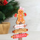 2pcs-Christmas Decoration Set,Christmas Wooden Ornaments,Festive Desktop Idea With Wooden Mini Christmas Tree And Gingerbread Man Display, Wooden Christmas Hanging,For Christmas Festival Decorations,Christmas