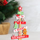 2pcs-Christmas Decoration Set,Christmas Wooden Ornaments,Festive Desktop Idea With Wooden Mini Christmas Tree And Gingerbread Man Display, Wooden Christmas Hanging,For Christmas Festival Decorations,Christmas