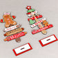 2pcs-Christmas Decoration Set,Christmas Wooden Ornaments,Festive Desktop Idea With Wooden Mini Christmas Tree And Gingerbread Man Display, Wooden Christmas Hanging,For Christmas Festival Decorations,Christmas