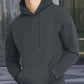 Men's Casual Spring Autumn Regular Fit Long Sleeve Pocket Hoodie Solid Color Basic Style Sweatshirt Outerwear