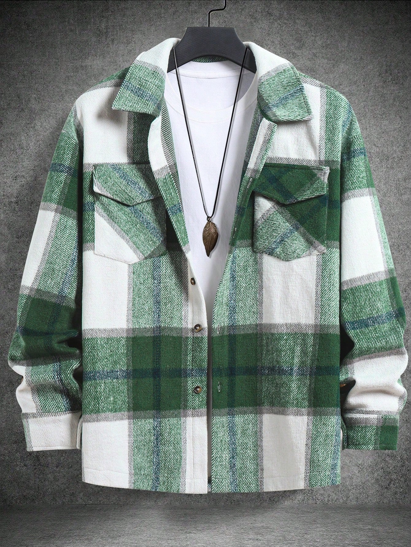 Thickened Loose Fit Men's Plaid Jacket