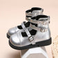 Autumn New Children Shoes Flat High-Top Girls Roman Shoes Middle