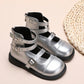 Autumn New Children Shoes Flat High-Top Girls Roman Shoes Middle