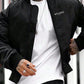 Men's Casual Lightweight Bomber Jacket, Spring Autumn Zippered Baseball Collar Outerwear