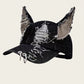 1pc Graffiti Street Fashion Polyester Embroidered Decoration Y2K Metallic Baseball Cap, Trendy Personality With Metal Decor, Asymmetrical Graffiti Unisex Ear Hat