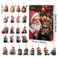 24pcs/Set 24-Day Christmas Countdown Calendar, Surprise Acrylic Cat Pendant Blind Box 24 Pieces Christmas Gifts Christmas Advent Calendar Surprise Gift,Christmas