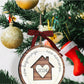 2024-2025 New Year Christmas New Home New Memories Wooden Home Holiday Decoration, Creative First Christmas Ornament For New Home, Christmas Gift Pendant, Ideal Holiday Gift