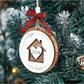 2024-2025 New Year Christmas New Home New Memories Wooden Home Holiday Decoration, Creative First Christmas Ornament For New Home, Christmas Gift Pendant, Ideal Holiday Gift