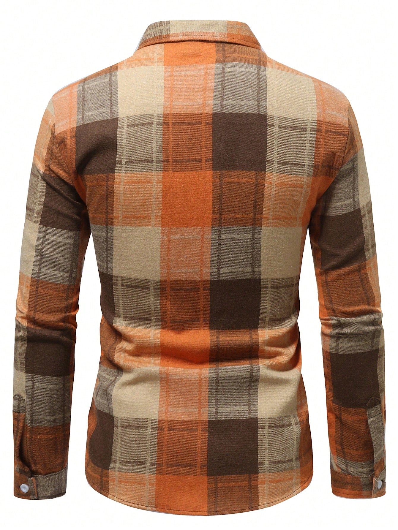 Men's Plaid Long Sleeve Casual Commuter Shirt For Spring