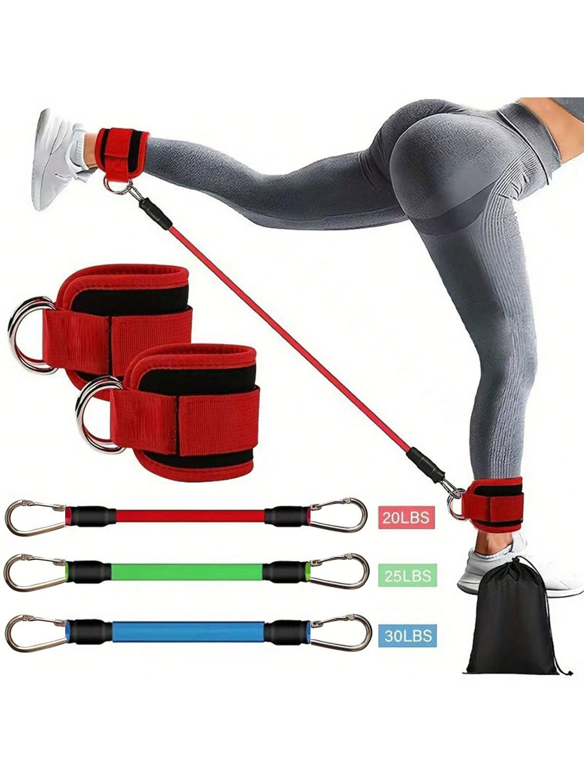 6pcs/Set Ankle Resistance Band, Leg