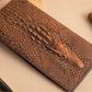 Men's Crocodile Embossed Multi-Function Large Capacity Bifold Long